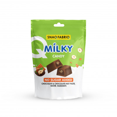 Шоколадные конфеты Snaq Fabriq Milky, 130 г, Шоколадно-ореховая паста, вафля и фундук