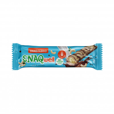 Вафельный батончик в шоколаде Snaq Fabriq Snaq Well, 20 г, Молочно-ореховый