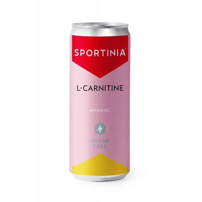 Спортивный напиток с Л-карнитином Sportinia L-Carnitine, 330 мл, Ананас
