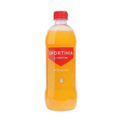 Спортивный напиток с Л-карнитином Sportinia L-Carnitine, 500 мл, Апельсин