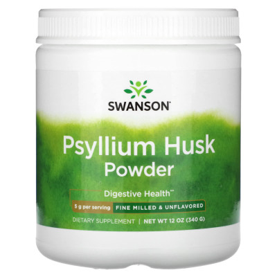 Псиллиум (порошок шелухи семян подорожника Swanson Psyllium Husk Powder, 340 г