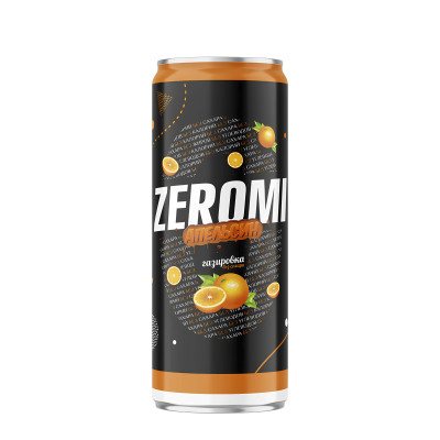 Газированный напиток без сахара Zeromi, 330 мл, Апельсин