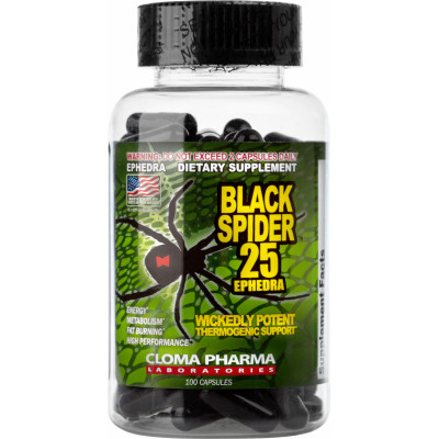 Жиросжигатель Cloma Pharma Black Spider 25, 100 капсул