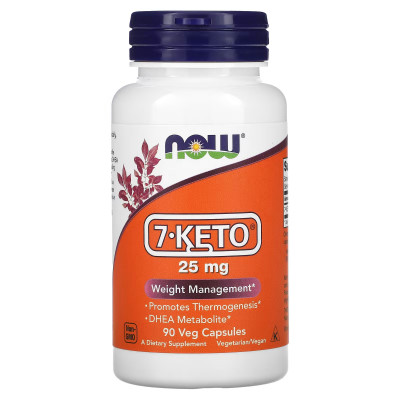 Жиросжигатель Now Foods 7-KETO, 25 мг, 90 капсул