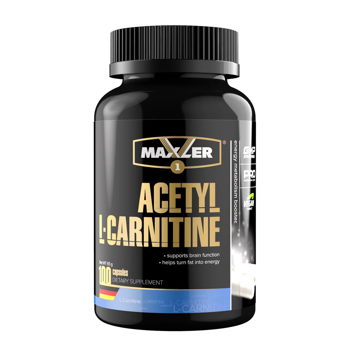 Ацетил Л-Карнитин Maxler Acetyl L-Carnitine, 100 вегетарианских капсул ...