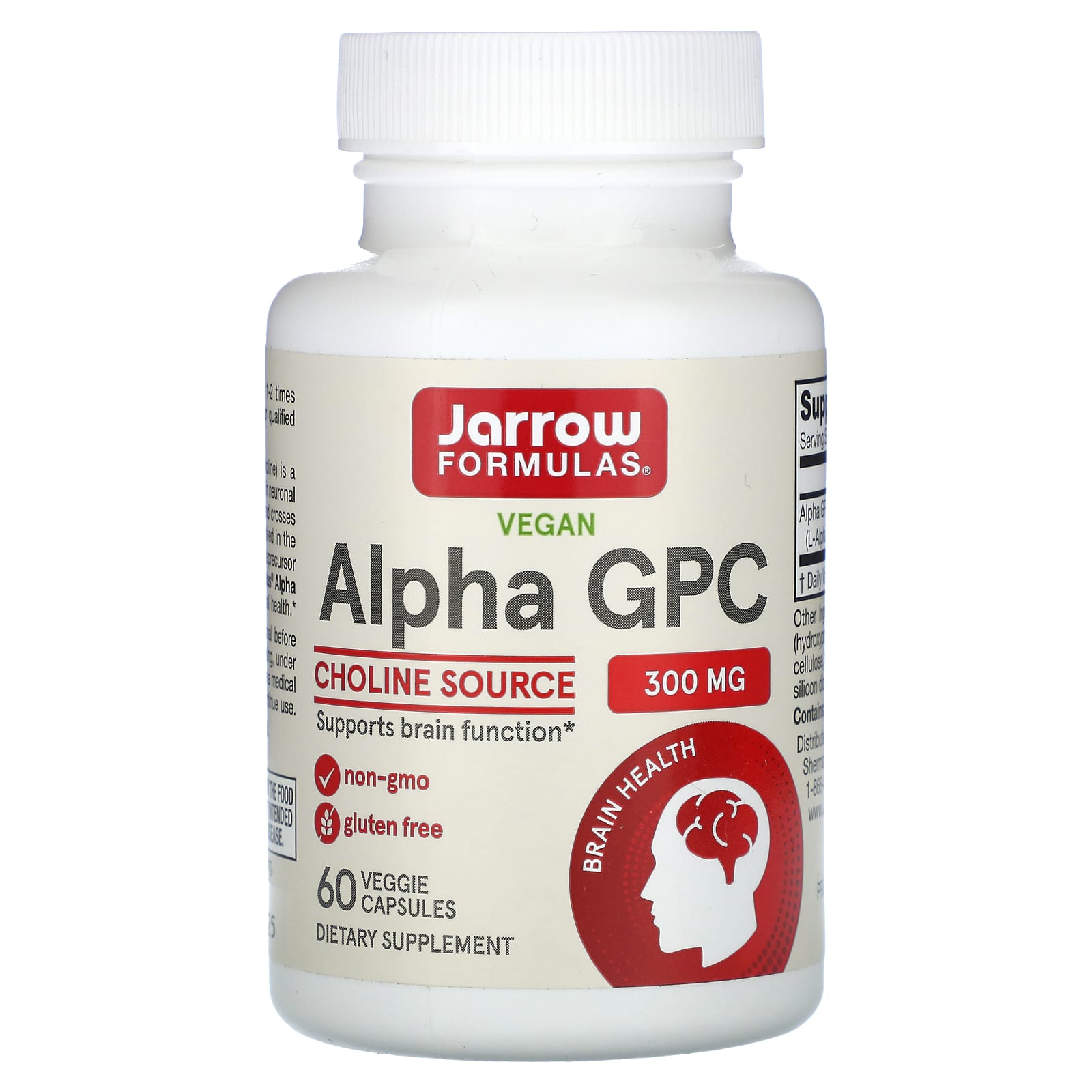 Альфа-ГФХ для мозга, памяти, когнитивной функции Jarrow Formulas Alpha ...