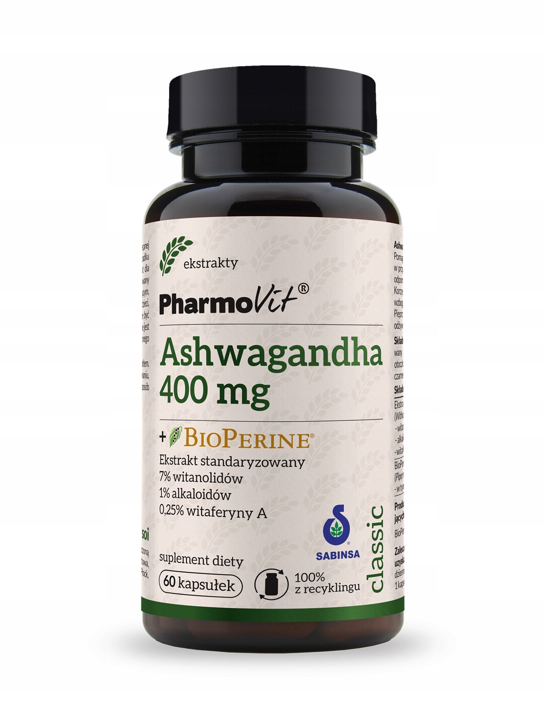 Ашваганда PharmoVit Ashwagandha + BioPerine®, 400 мг, 60 капсул купить ...