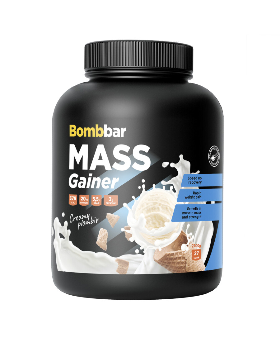 Гейнер Bombbar Mass Gainer, 2700 г, Сливочный пломбир купить в Москве ...