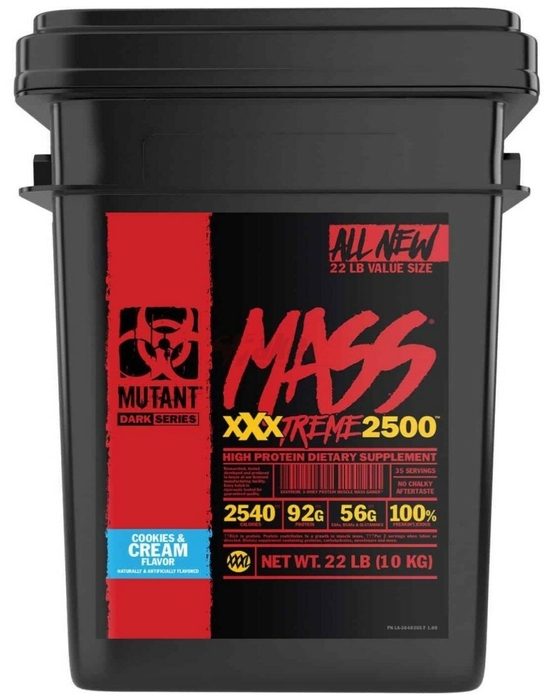 Гейнер с аминокислотами BCAA Mutant Mass XXXtreme 2500, 10000 г ...