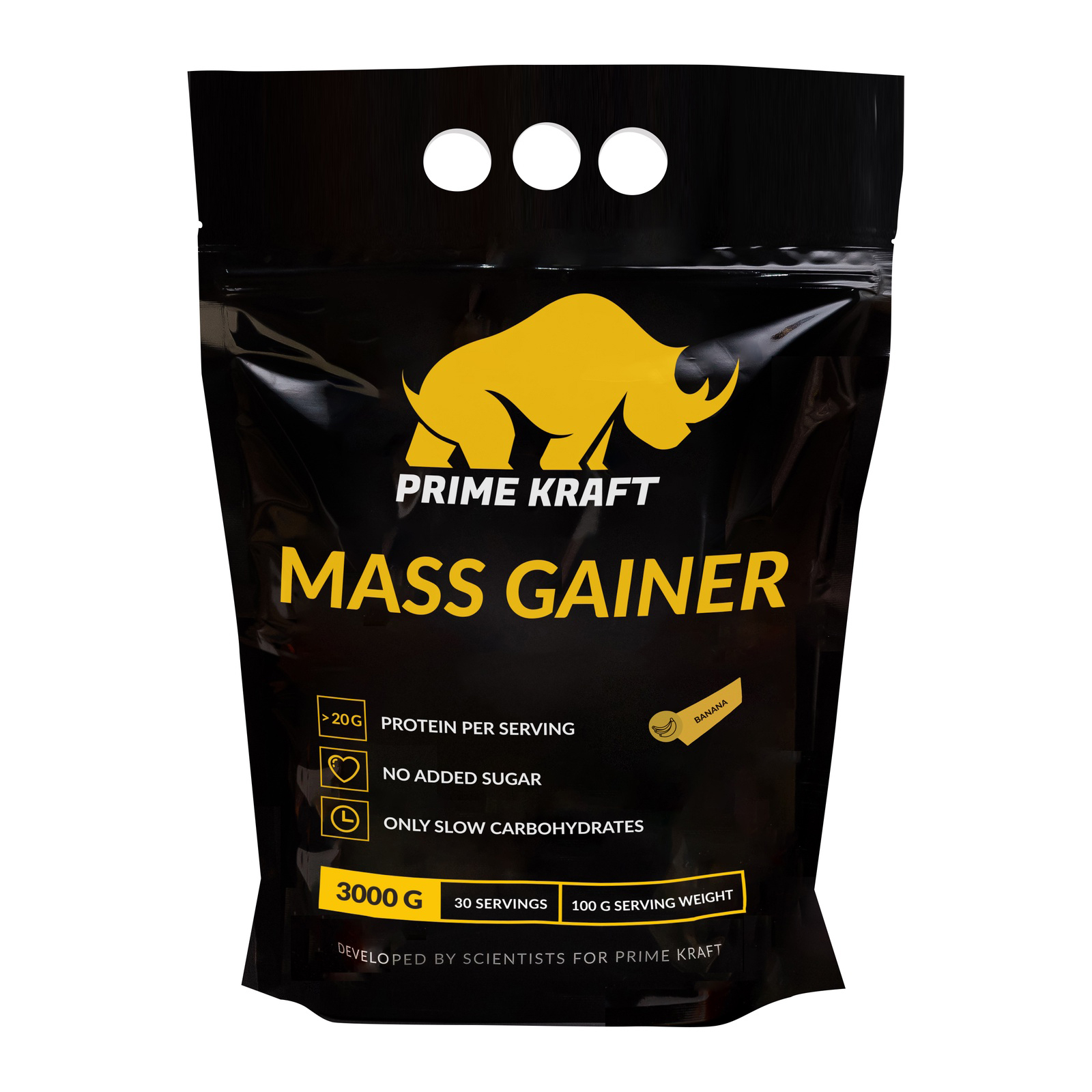 Гейнер Prime Kraft Mass Gainer, 3000 г, Банан купить в Москве по цене 3 ...