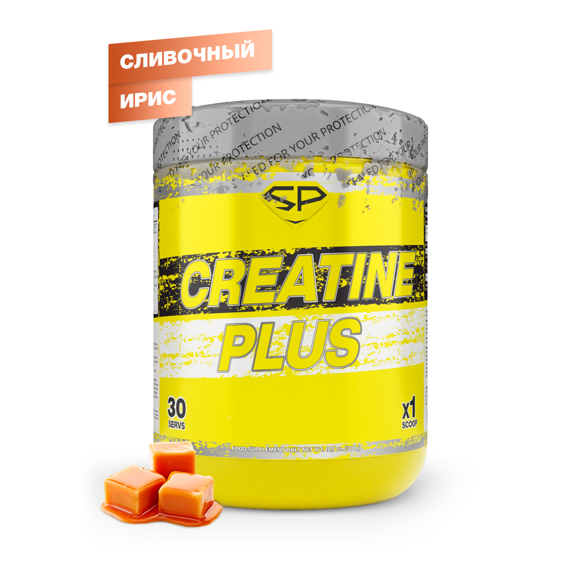 Креатин моногидрат Steel Power Creatine Plus, 300 г, Сливочный ирис ...