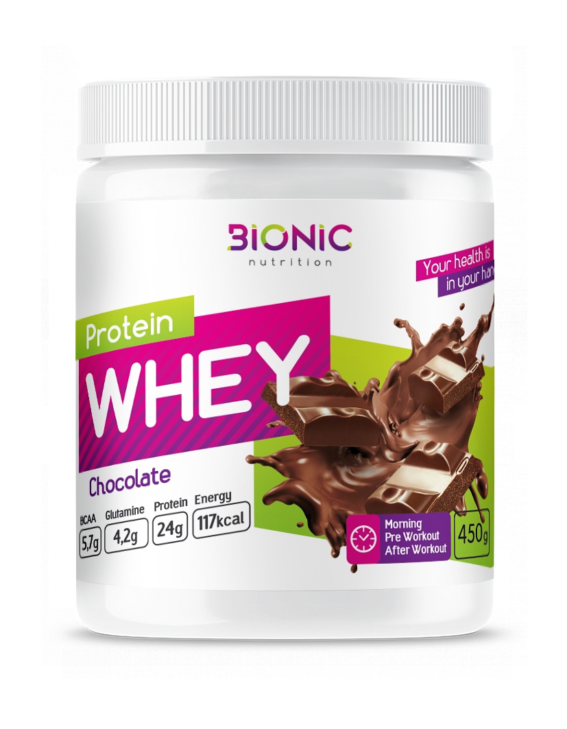 Сывороточный протеин Bionic Nutrition Protein Whey, 450 г, Шоколад ...