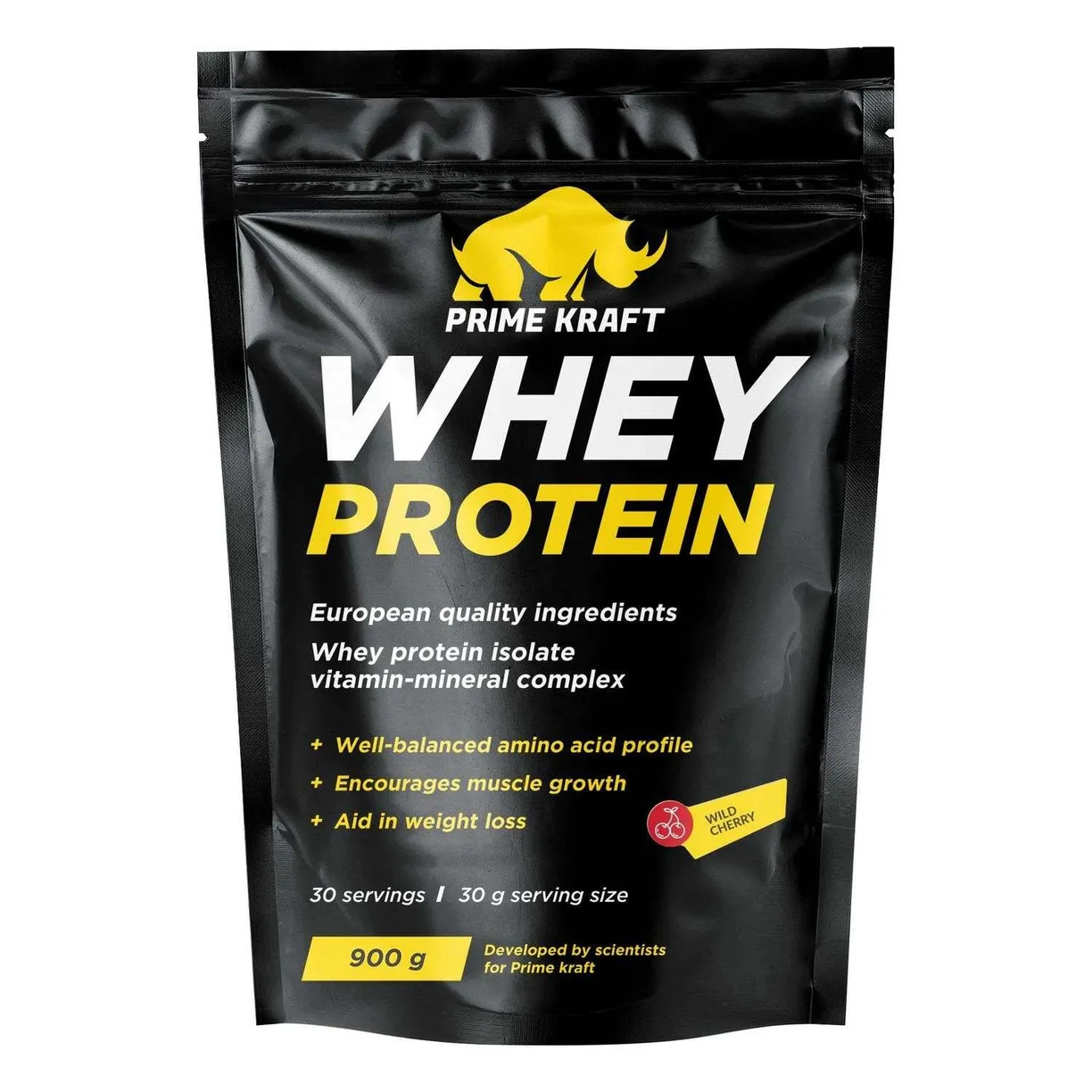 Сывороточный протеин Prime Kraft Whey protein, 900 г, Дикая вишня ...