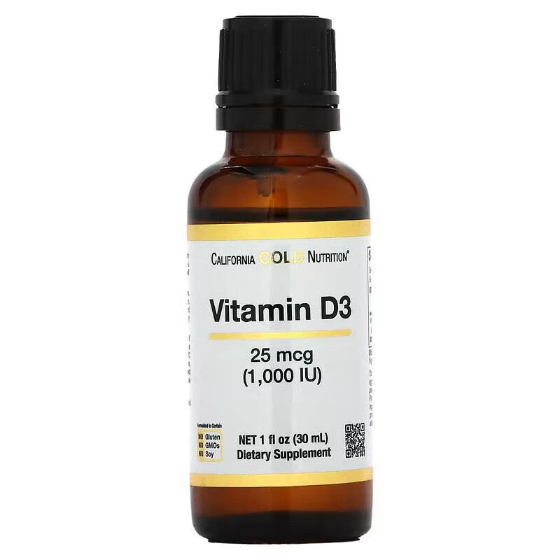 Витамин Д3 California Gold Nutrition Vitamin D3, 1000 IU, 30 мл купить ...