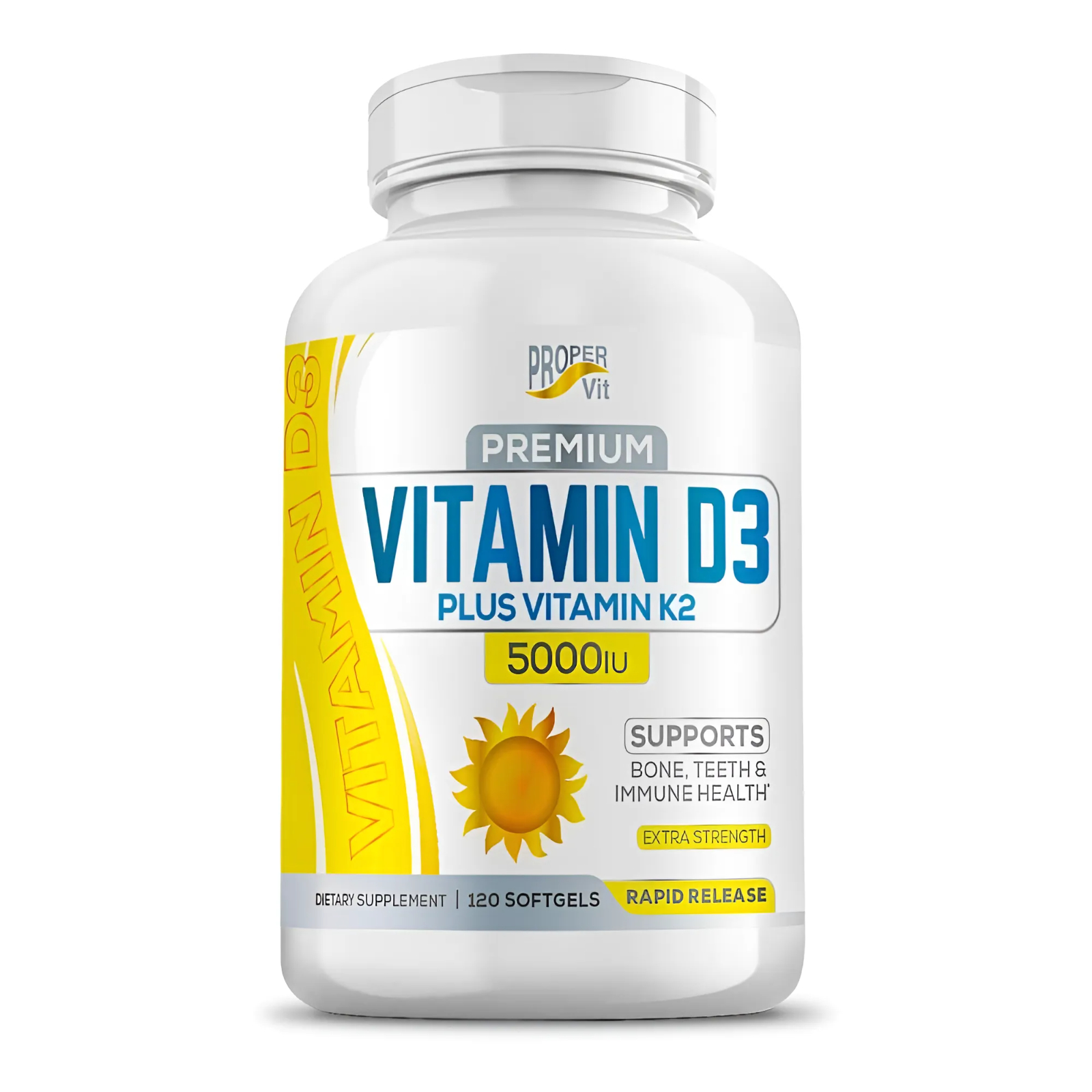 Витамин Д3 + К2 Proper Vit Vitamin D3 Plus K2, 5000 IU, 120 мягких ...