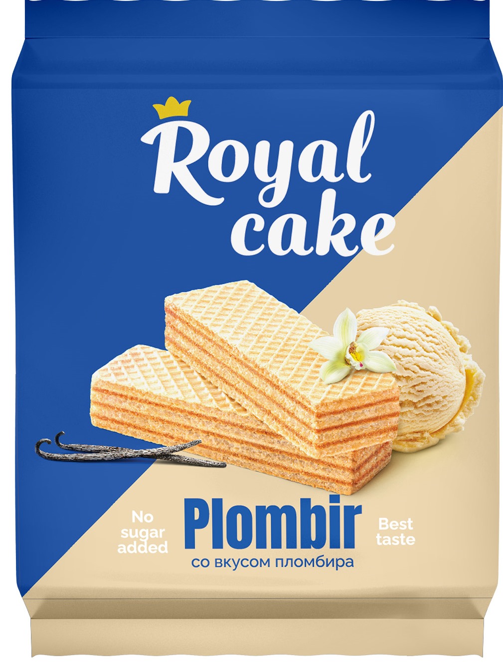 Вафли на сорбите Royal Cake со вкусом сгущенного молока, 120г